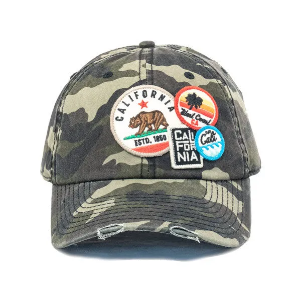 American Needle - Cali Bear Distressed Patch Cap