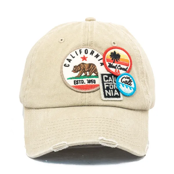 American Needle - Cali Bear Distressed Patch Cap