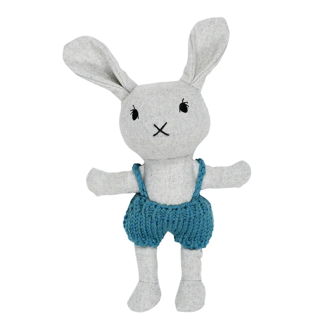 And The Little Dog Laughed | Lionel Rabbit (Teal Overalls)