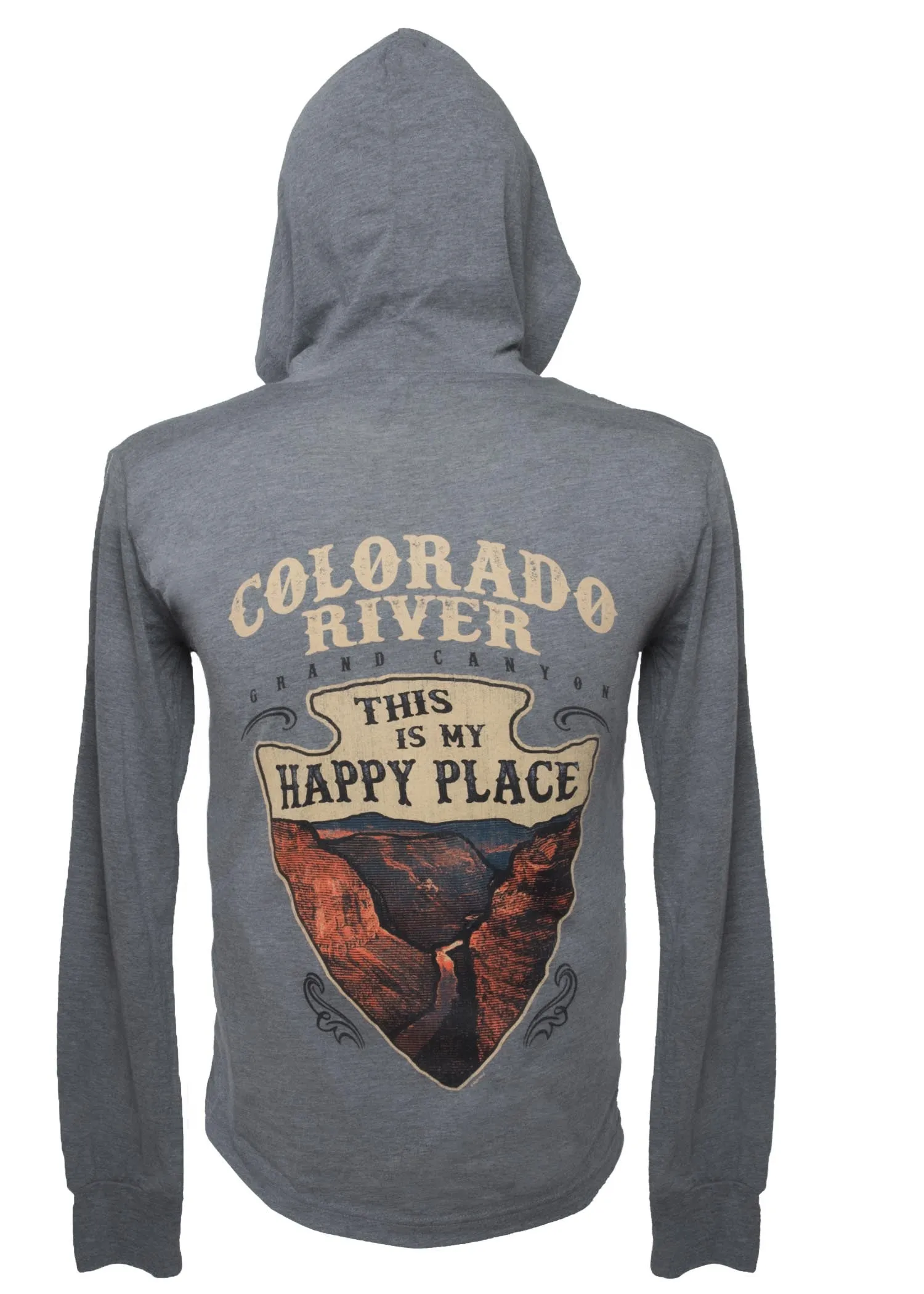 Bella Canvas Long Sleeve "Happy Place" Arrowhead Hoodie