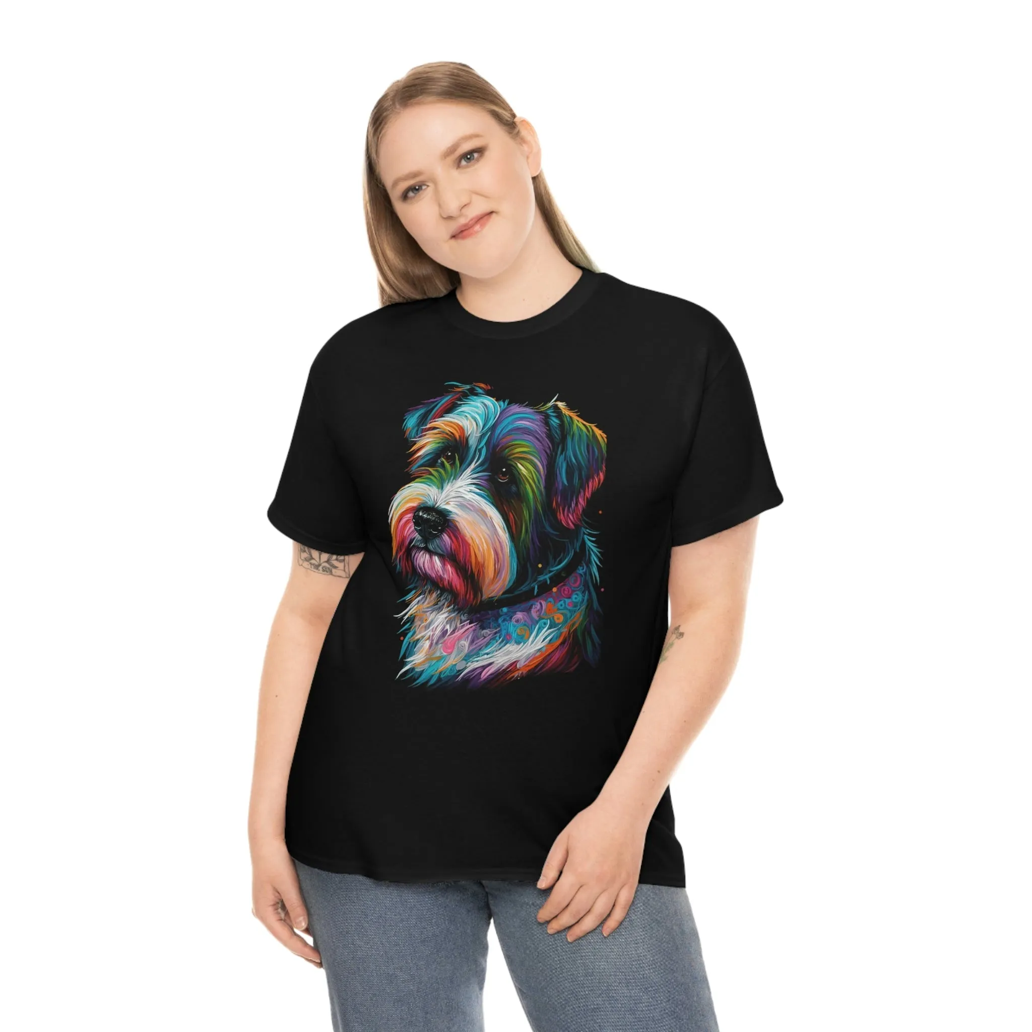 Bright Biewer Terrier Heavy Cotton T-Shirt