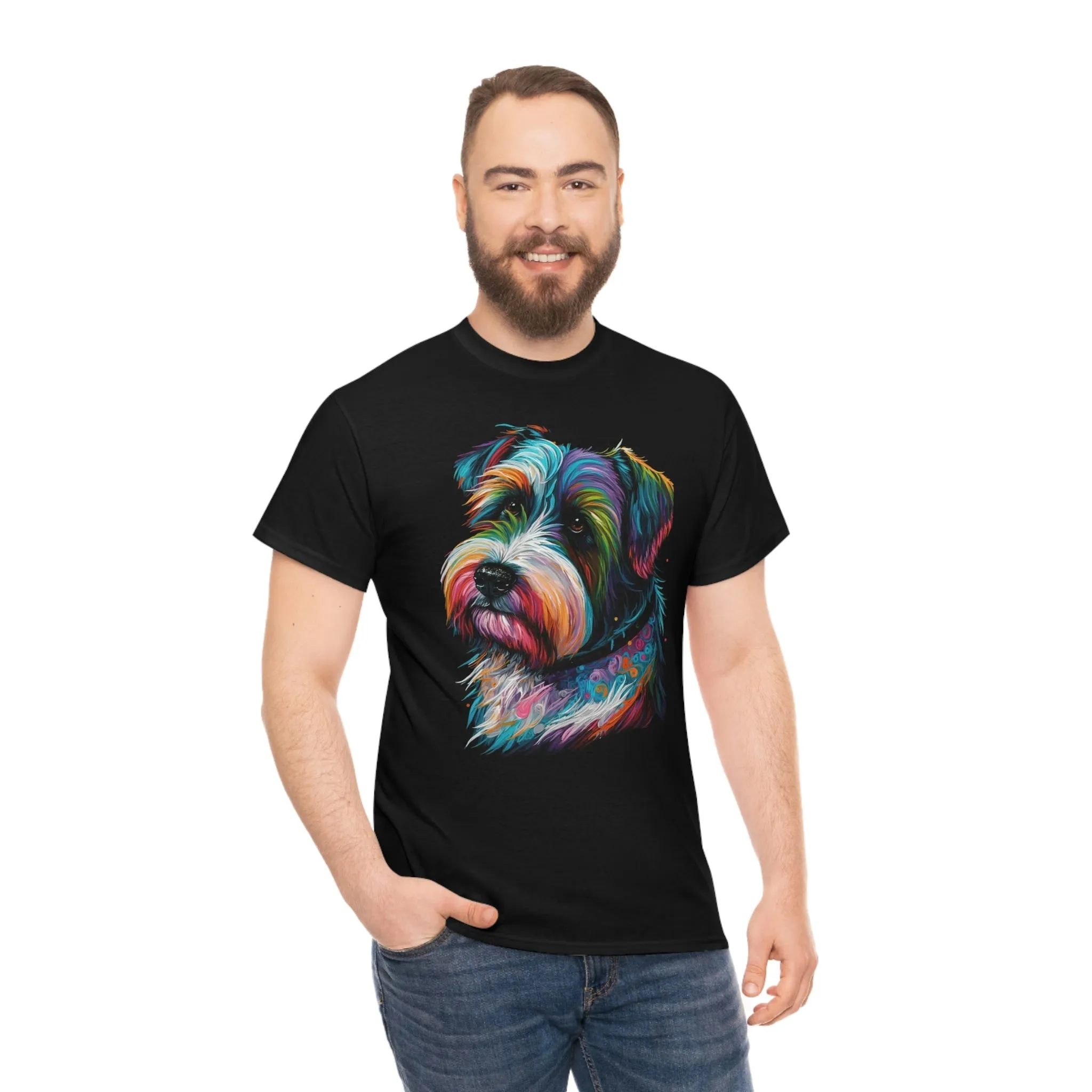 Bright Biewer Terrier Heavy Cotton T-Shirt