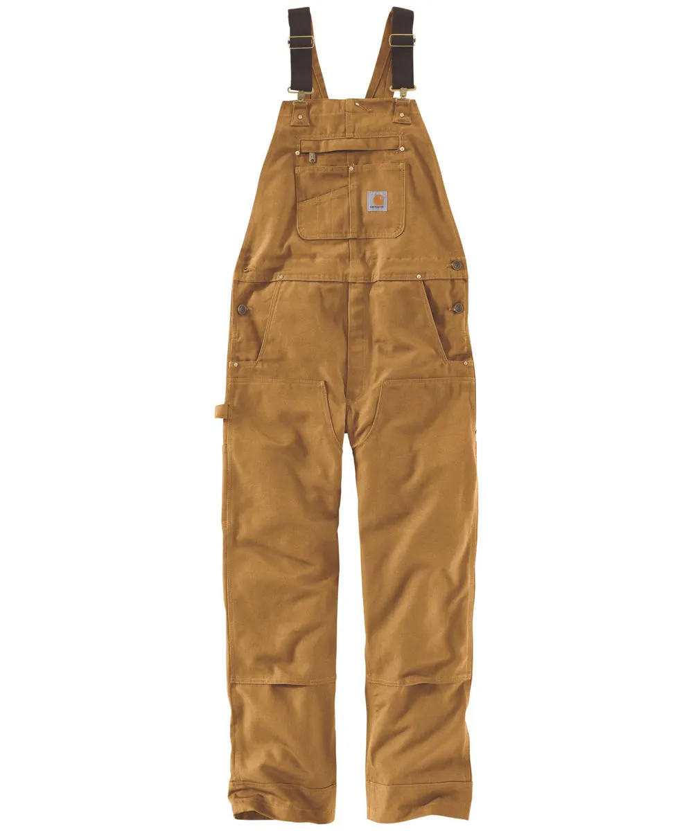Carhartt R01 Duck Bib Overalls - Carhartt Brown