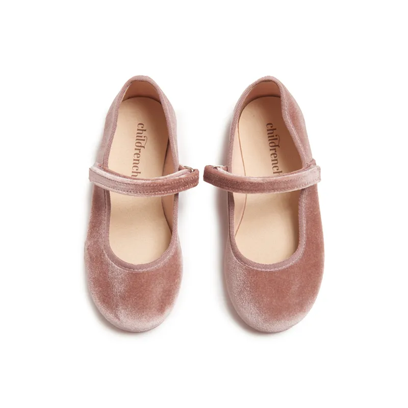 Classic Velvet Mary Janes In Rose