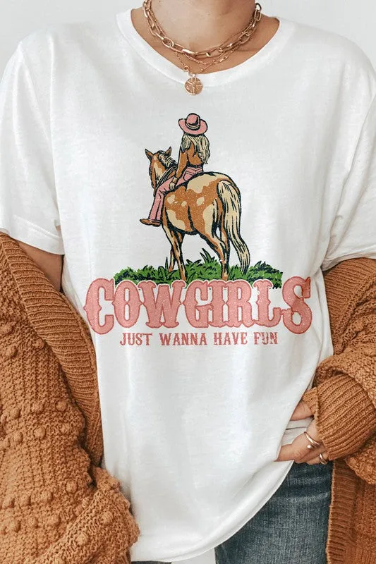 Cowgirls Just Wanna Have Fun Graphic Tee