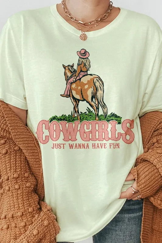 Cowgirls Just Wanna Have Fun Graphic Tee