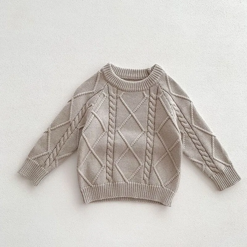 Cozy Knit Jumper with Overalls Set