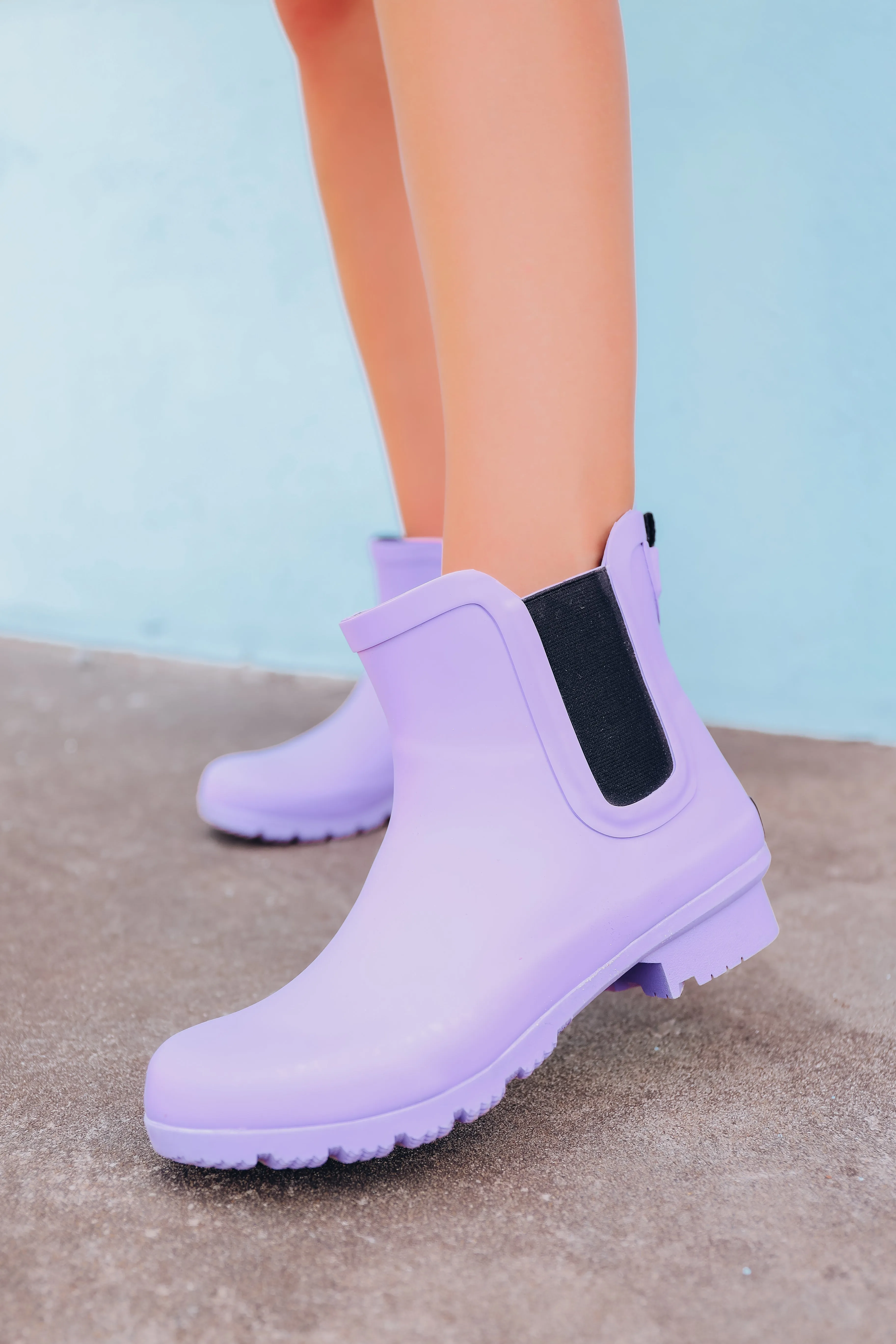 Dixie Ankle Rain Boots by Roma - Lavender