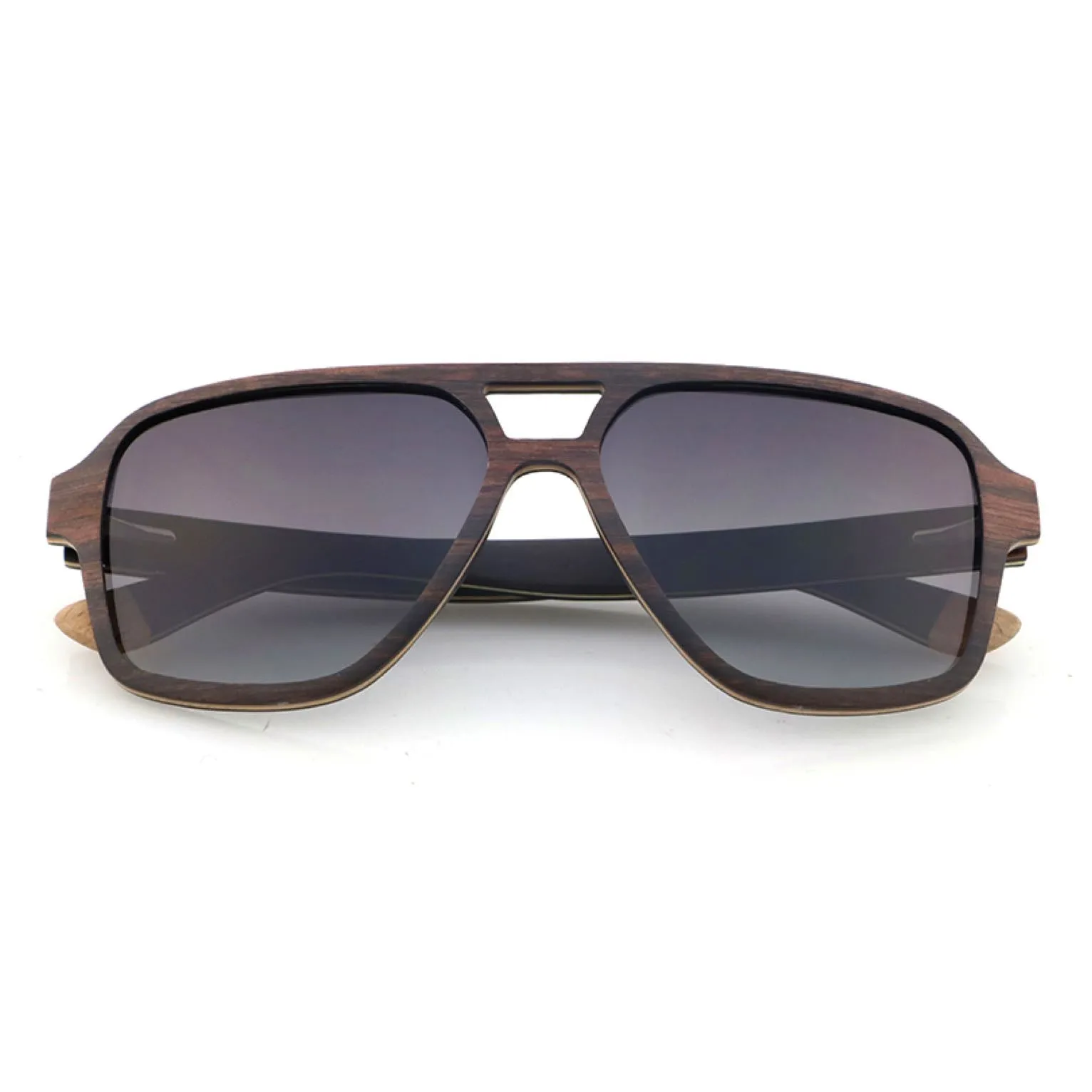 Faviators - Vintage Polarized Wood Aviator Sunglasses
