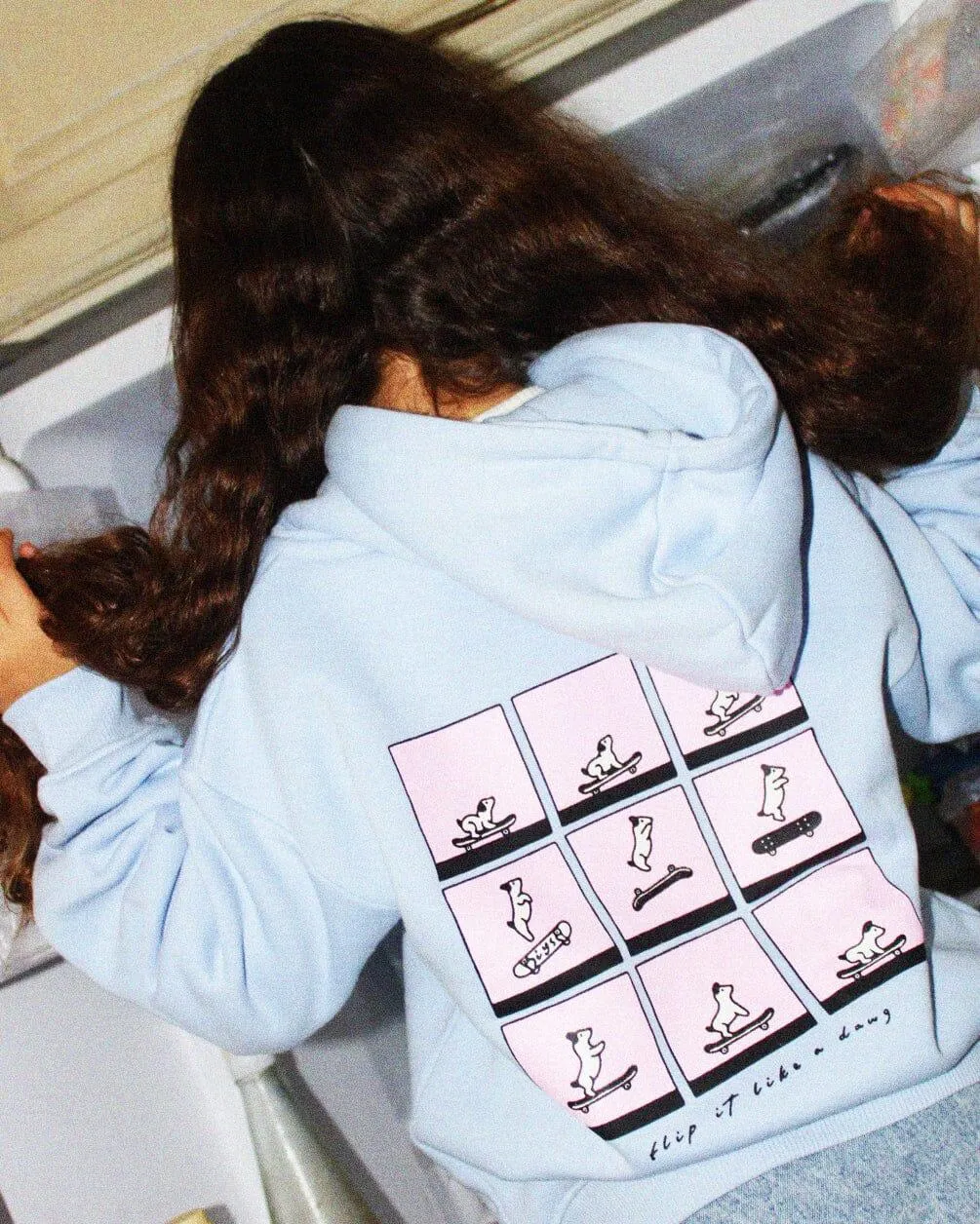 Flip It Like A Dog Kids Hoodie