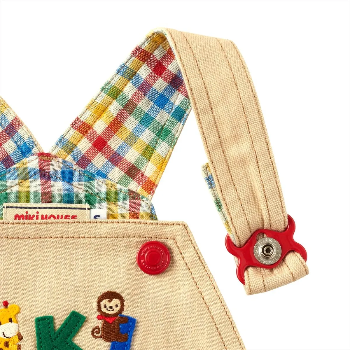 Gingham Zoo Animal Overalls