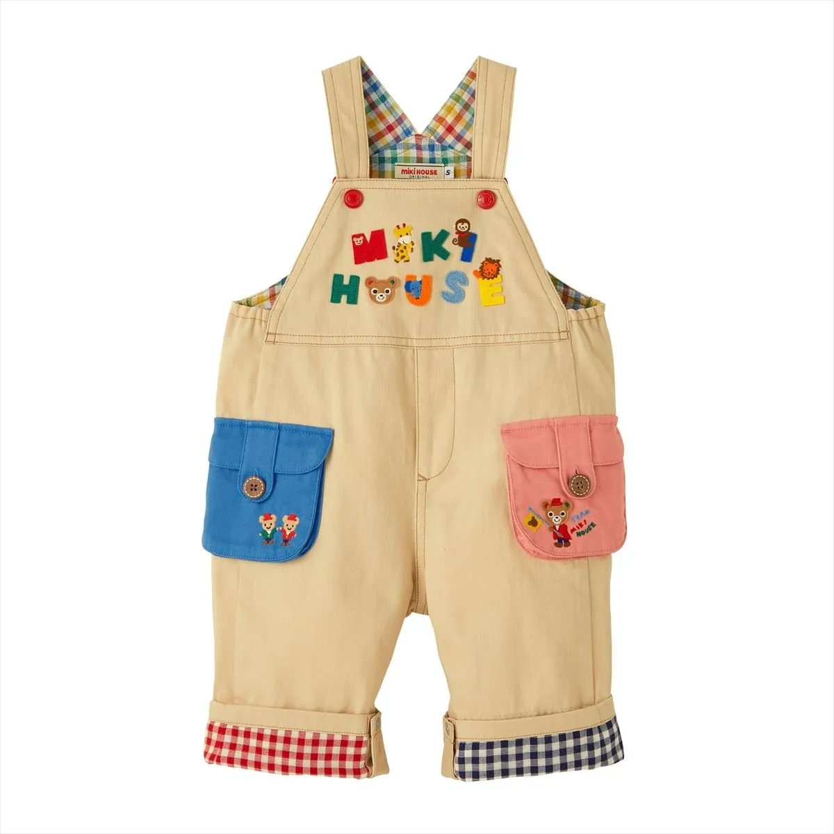 Gingham Zoo Animal Overalls