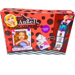 Girl Angel Fashion Scarf DIY Craft Kit – 736-Piece Creative Set for Designing Scarves & Jewelry (Ages 6 )