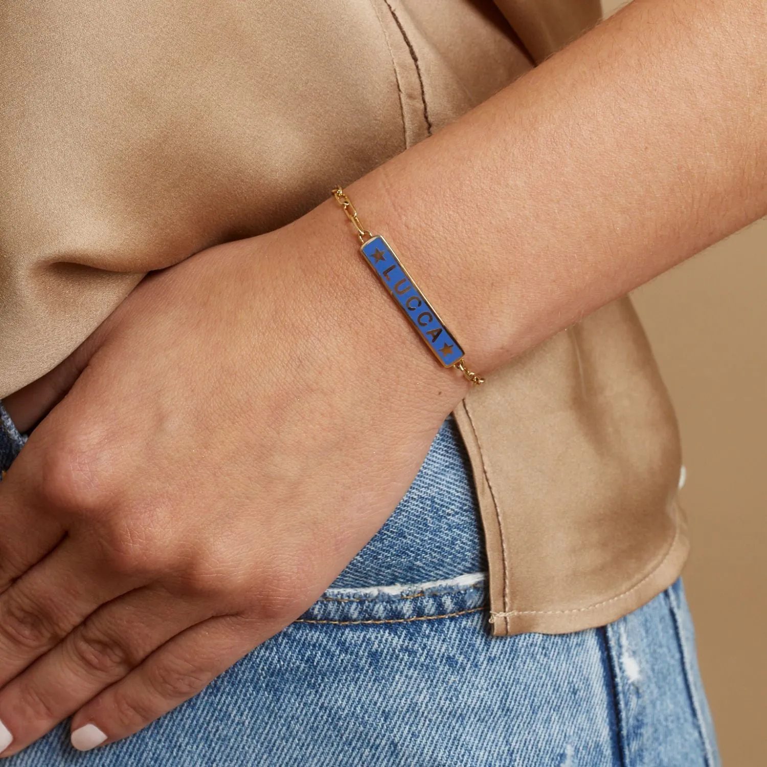 Kids Enamel Star ID Bracelet