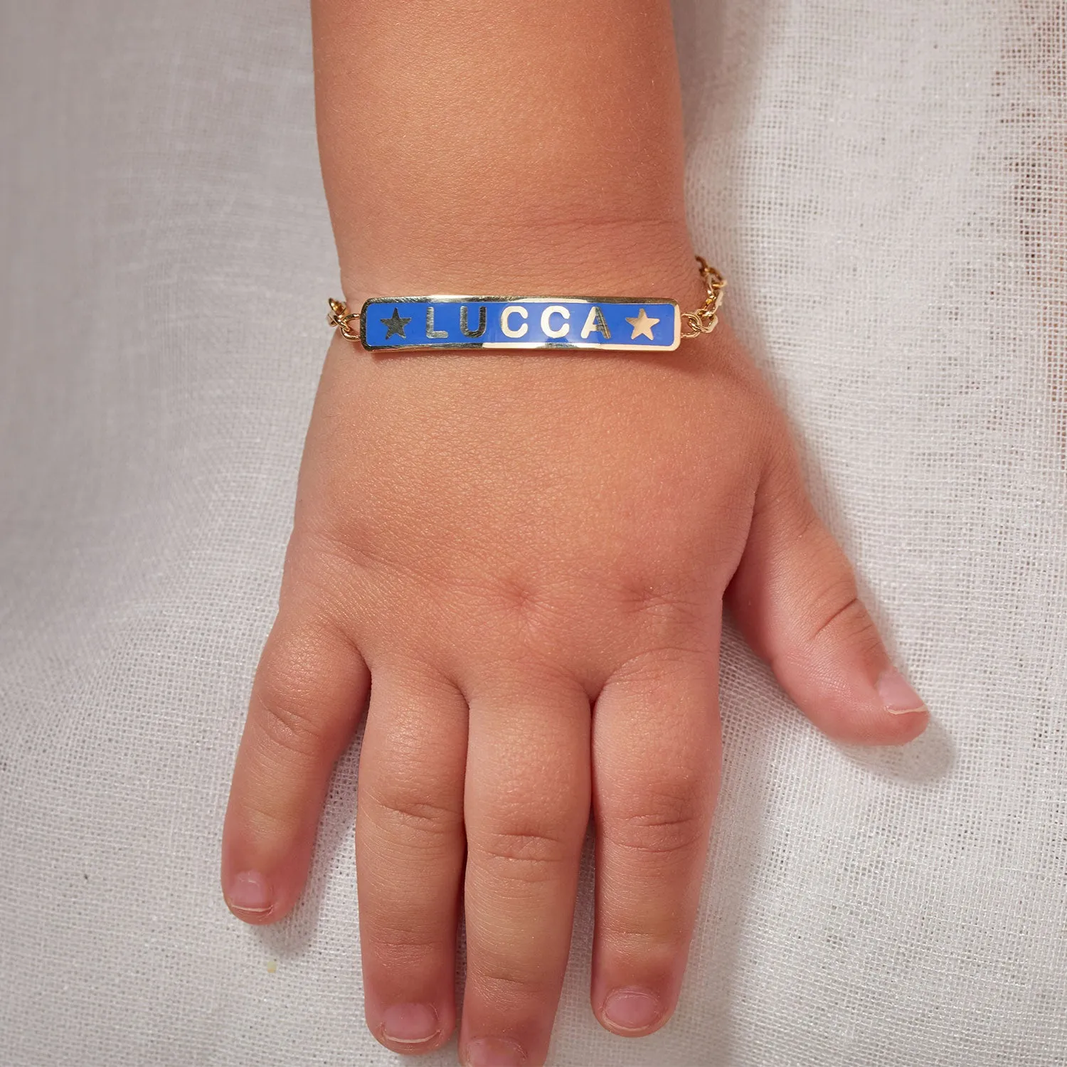 Kids Enamel Star ID Bracelet
