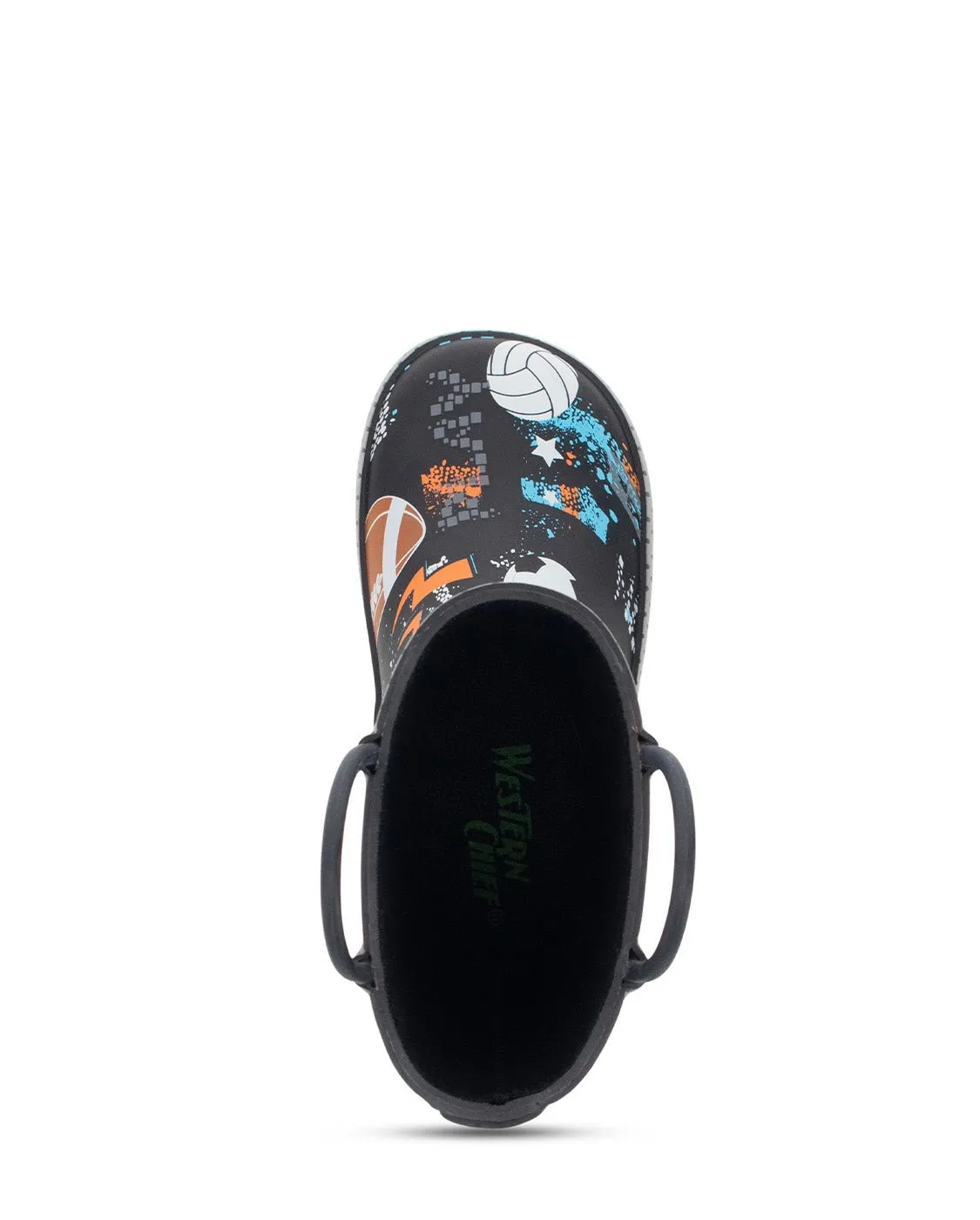 Kids Play Ball Rain Boot - Black