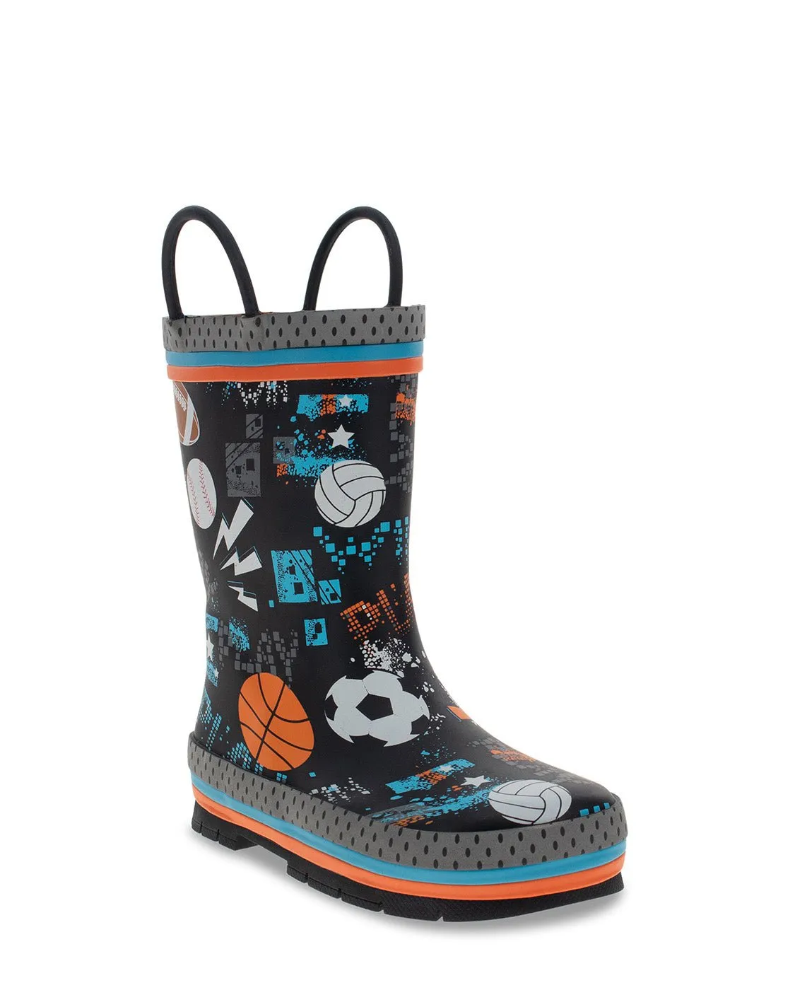 Kids Play Ball Rain Boot - Black