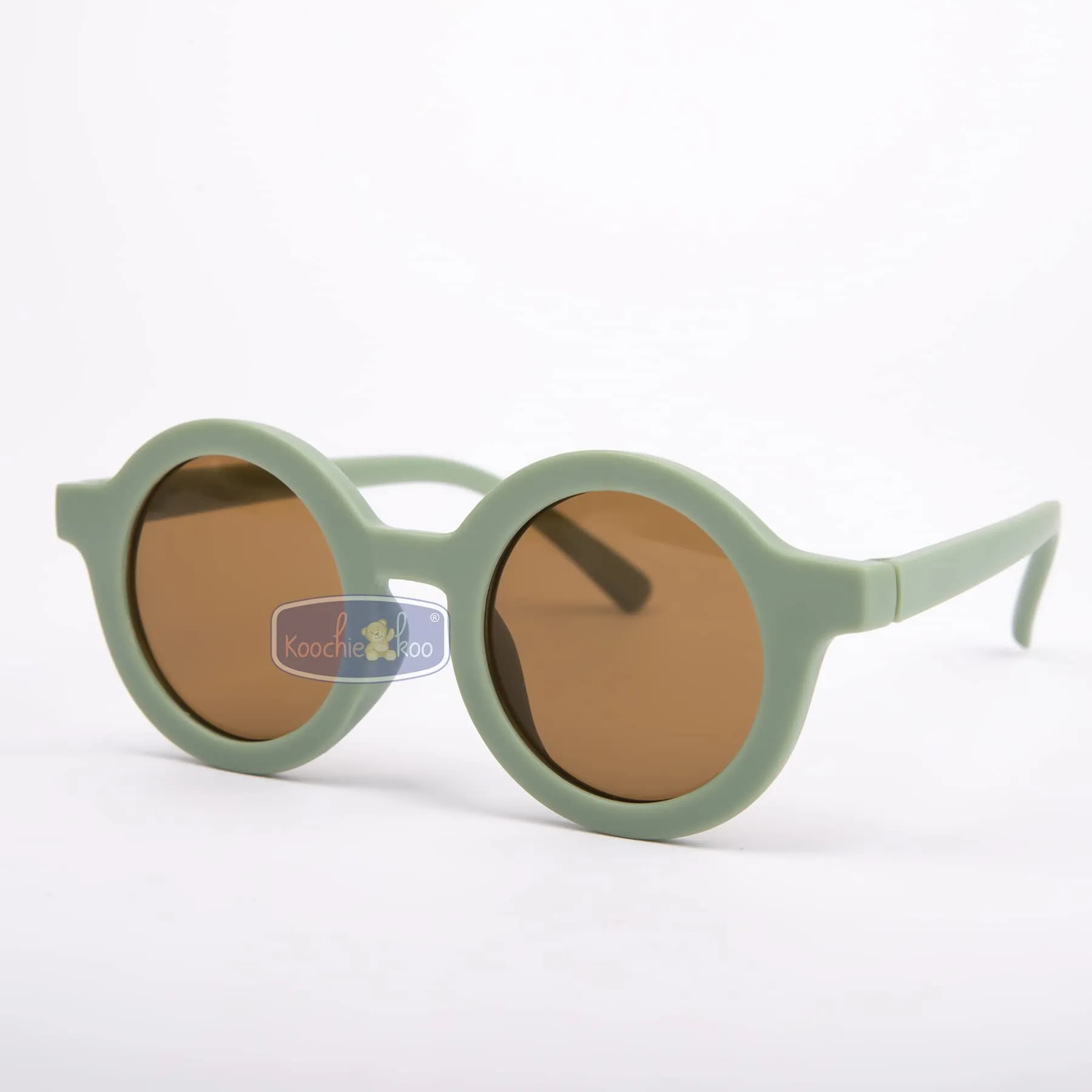 Koochie-Koo Plastic Classic UV Protected Round Shaped Stylish Plastic Sunglass Mirror Sunlight Goggles Eyewear, Sunglasses Baby Boys & Girls, Green, 2-6 Years(Set of 1)