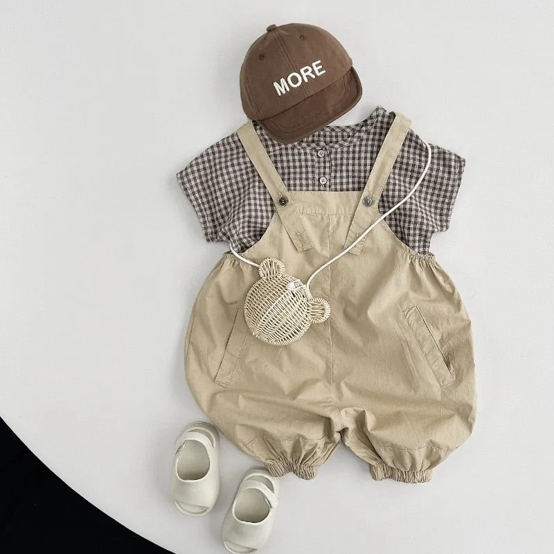 Loose Solid Overalls