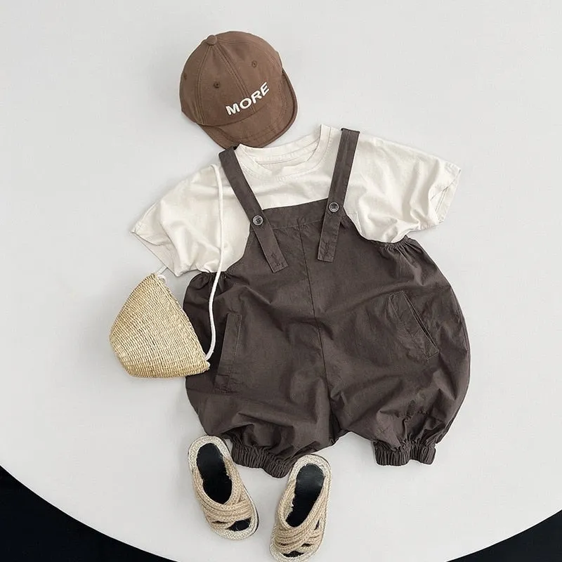 Loose Solid Overalls