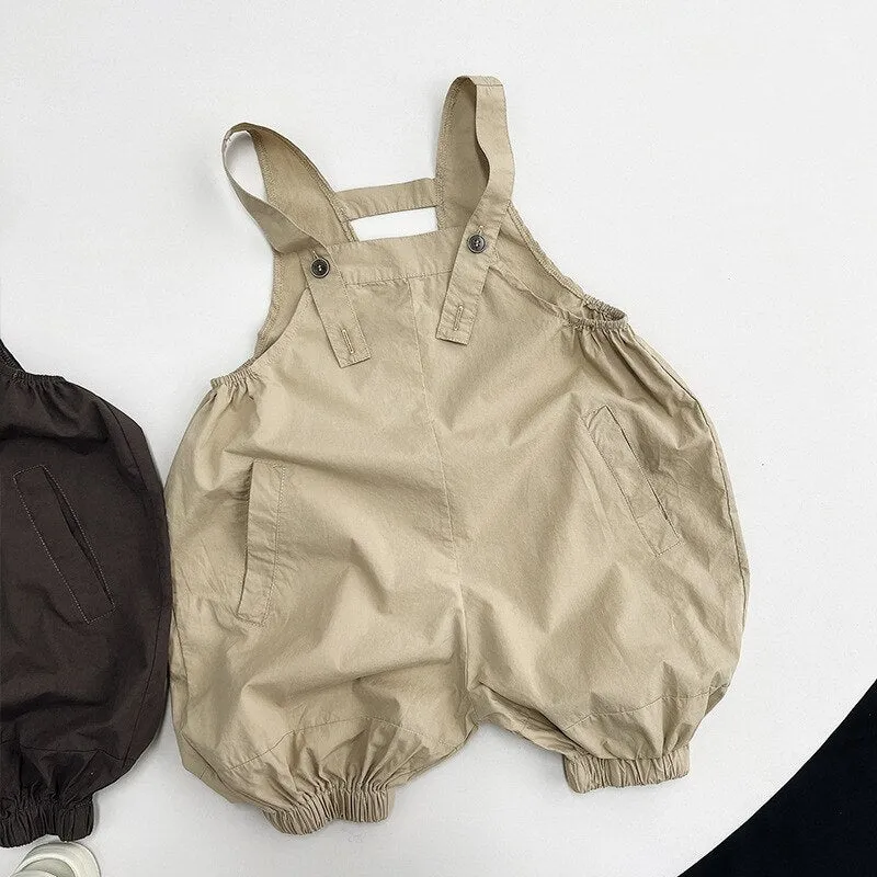 Loose Solid Overalls