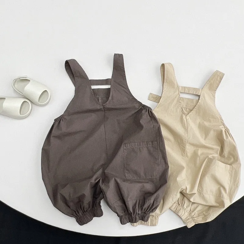 Loose Solid Overalls