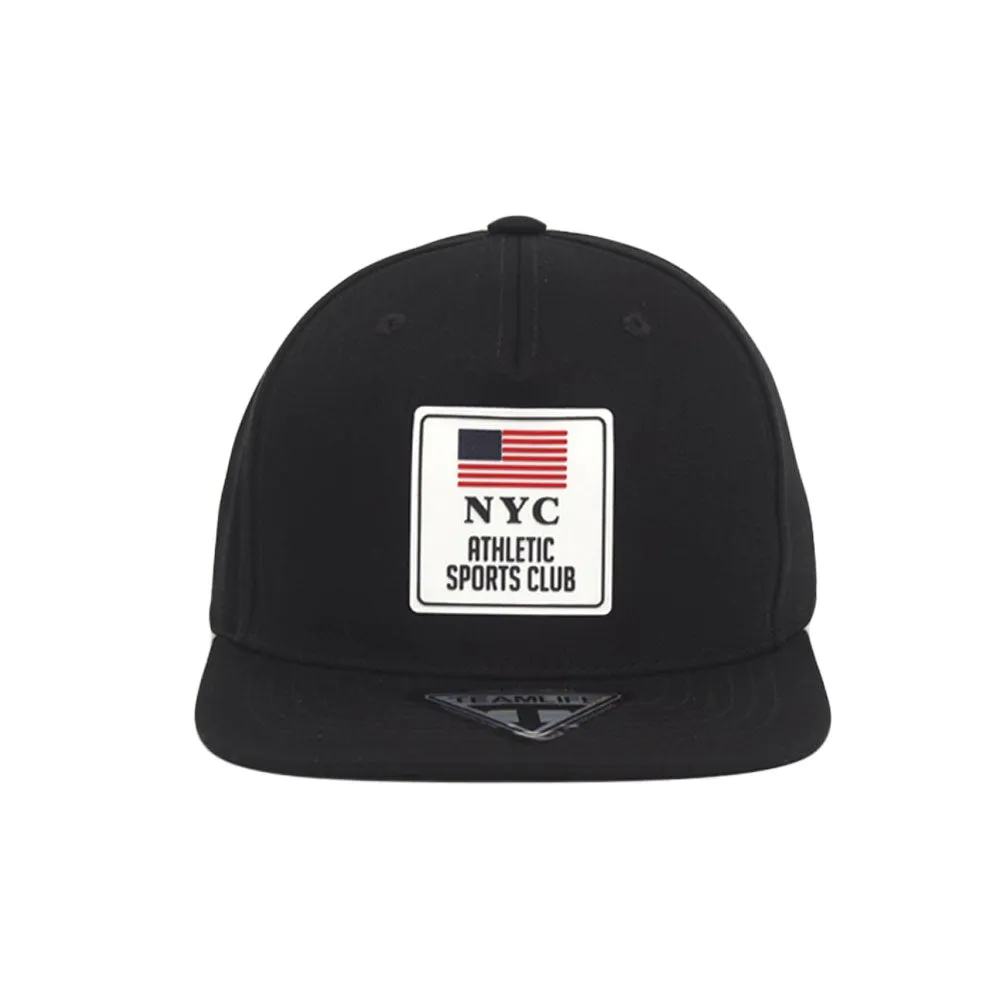 NYC Rubber Patch Snapback Hat Flat Brim Two Tone Hiphop Adjustable Baseball Cap TR21523