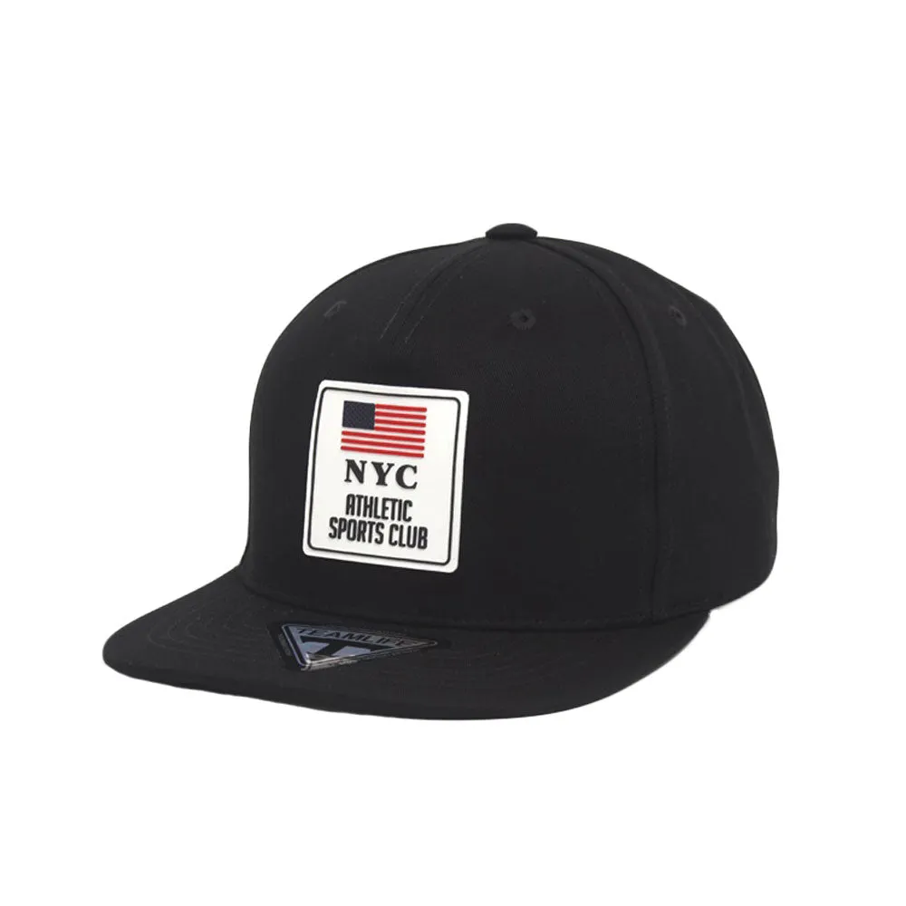 NYC Rubber Patch Snapback Hat Flat Brim Two Tone Hiphop Adjustable Baseball Cap TR21523