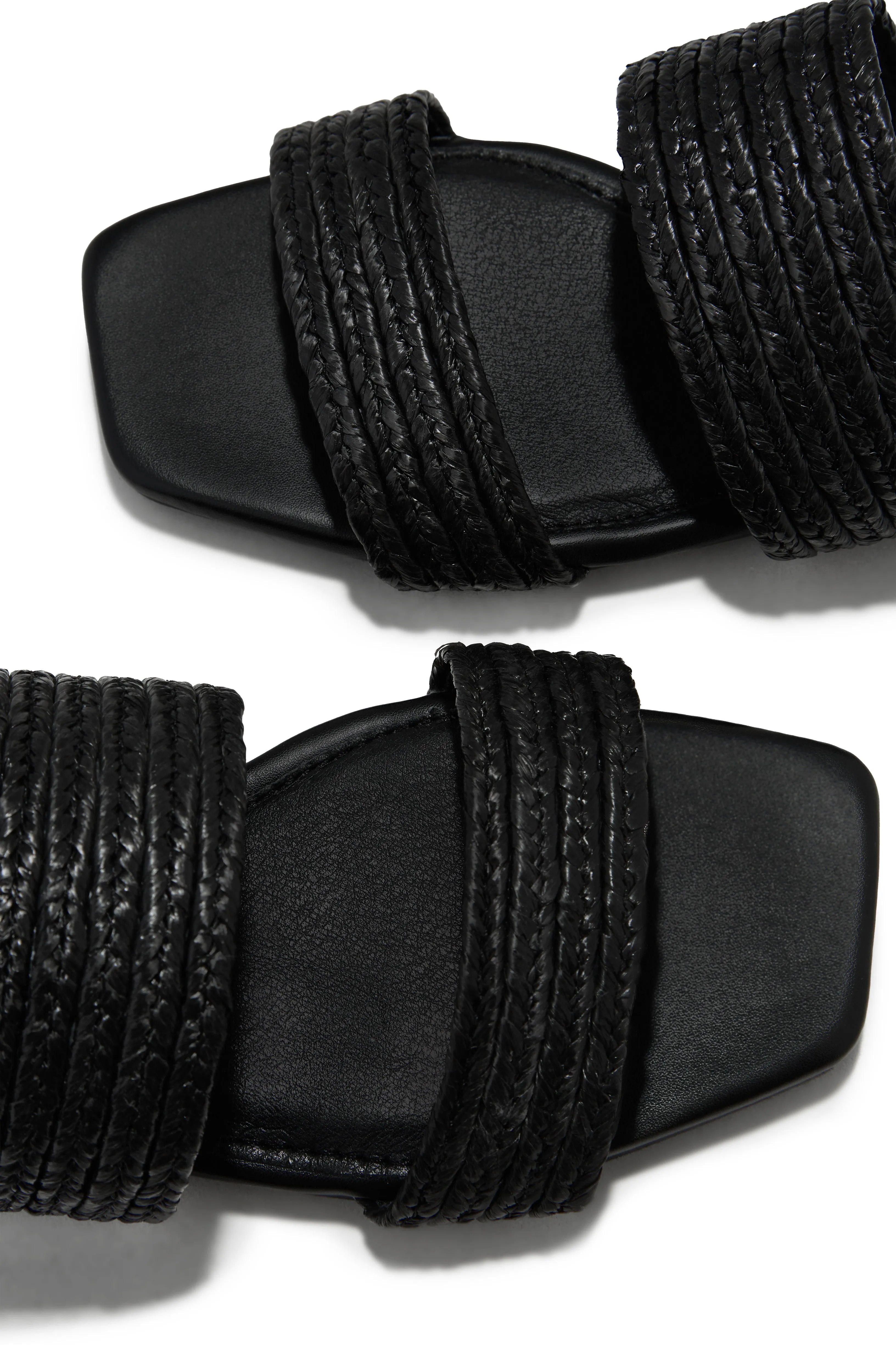 Paradise Found Slip On Sandals - Black