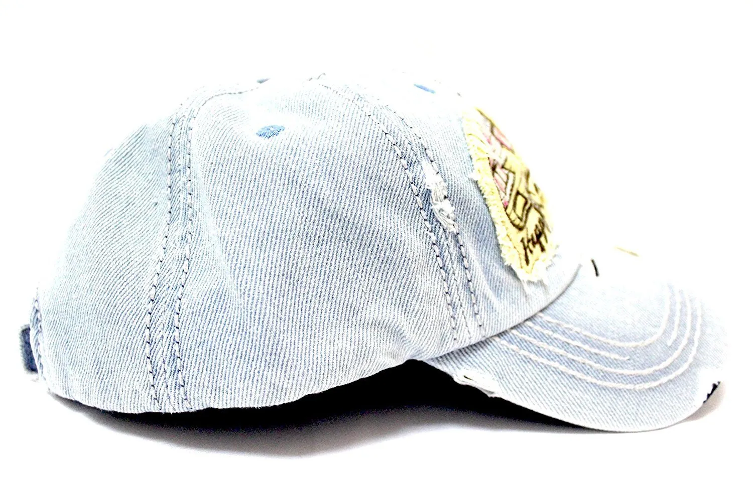 "Y'ALL, HAPPY CAMPER, WILD FREE" Multi-Patch Embroidered Adjustable Cap