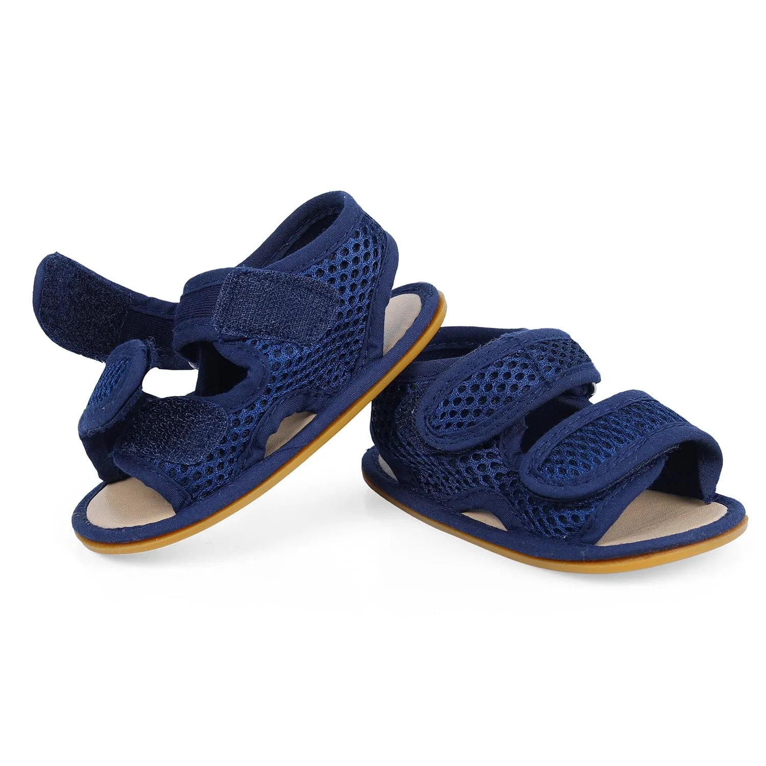 Solid Hookloop Comfortable Anti-skid Floater Sandals - Navy Blue