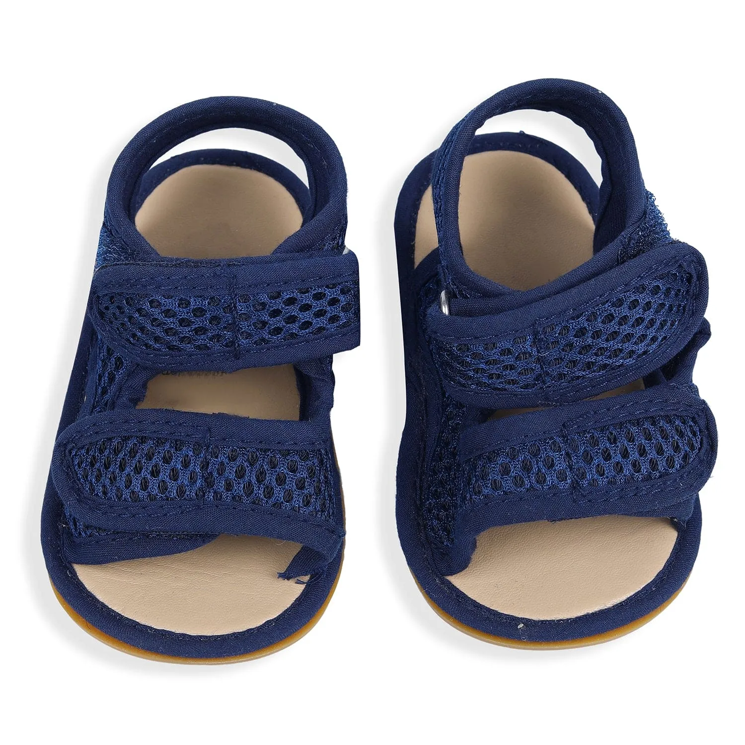Solid Hookloop Comfortable Anti-skid Floater Sandals - Navy Blue
