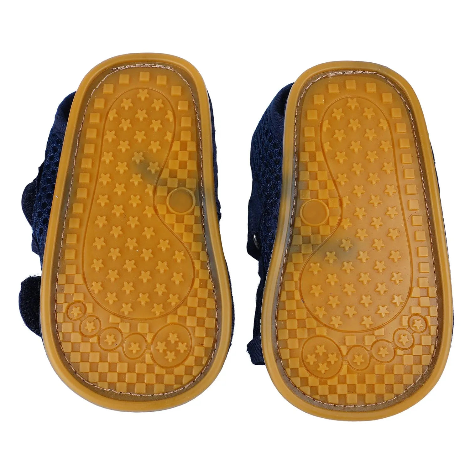 Solid Hookloop Comfortable Anti-skid Floater Sandals - Navy Blue