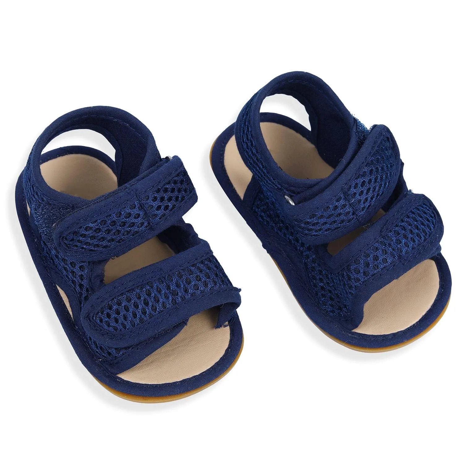 Solid Hookloop Comfortable Anti-skid Floater Sandals - Navy Blue