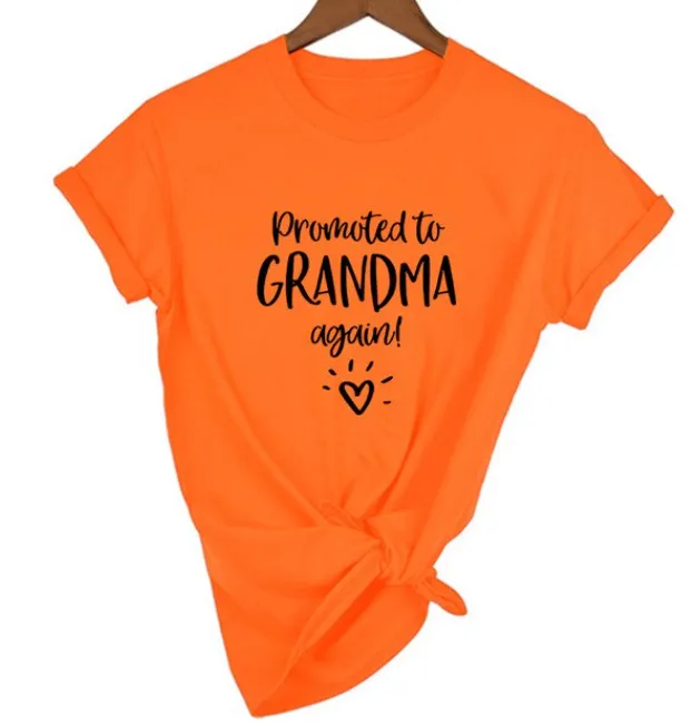 Women Promoted To Grandma Again Graphic T Shirts