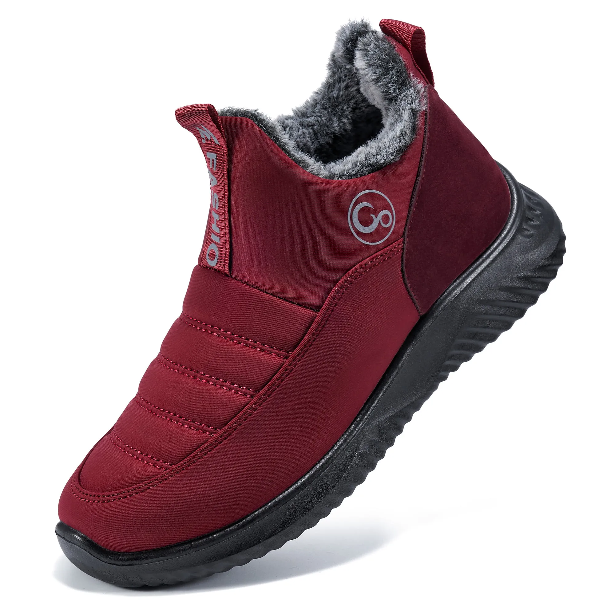 Women Winter Warm Faux Waterproof Slip On Comfort Snow Boots